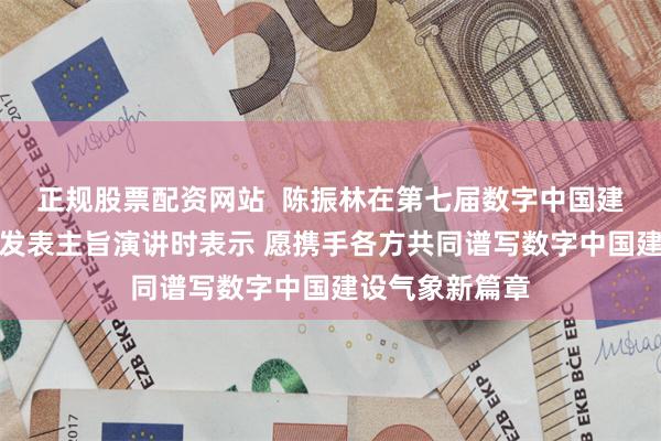 正规股票配资网站  陈振林在第七届数字中国建设峰会主论坛发表主旨演讲时表示 愿携手各方共同谱写数字中国建设气象新篇章