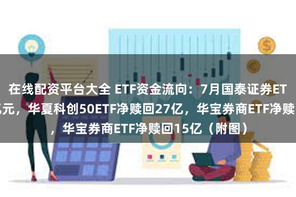 在线配资平台大全 ETF资金流向：7月国泰证券ETF遭净赎回28亿元，华夏科创50ETF净赎回27亿，华宝券商ETF净赎回15亿（附图）