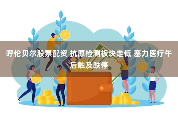 呼伦贝尔股票配资 抗原检测板块走低 塞力医疗午后触及跌停