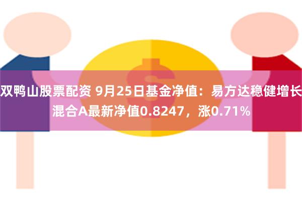 双鸭山股票配资 9月25日基金净值：易方达稳健增长混合A最新净值0.8247，涨0.71%