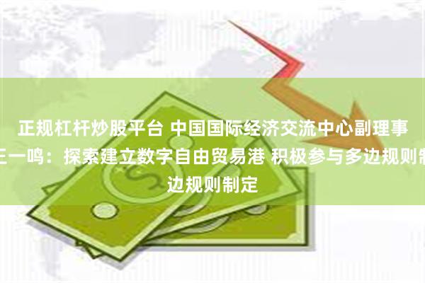 正规杠杆炒股平台 中国国际经济交流中心副理事长王一鸣：探索建立数字自由贸易港 积极参与多边规则制定